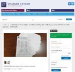 Signed Coronation Street script from 1999